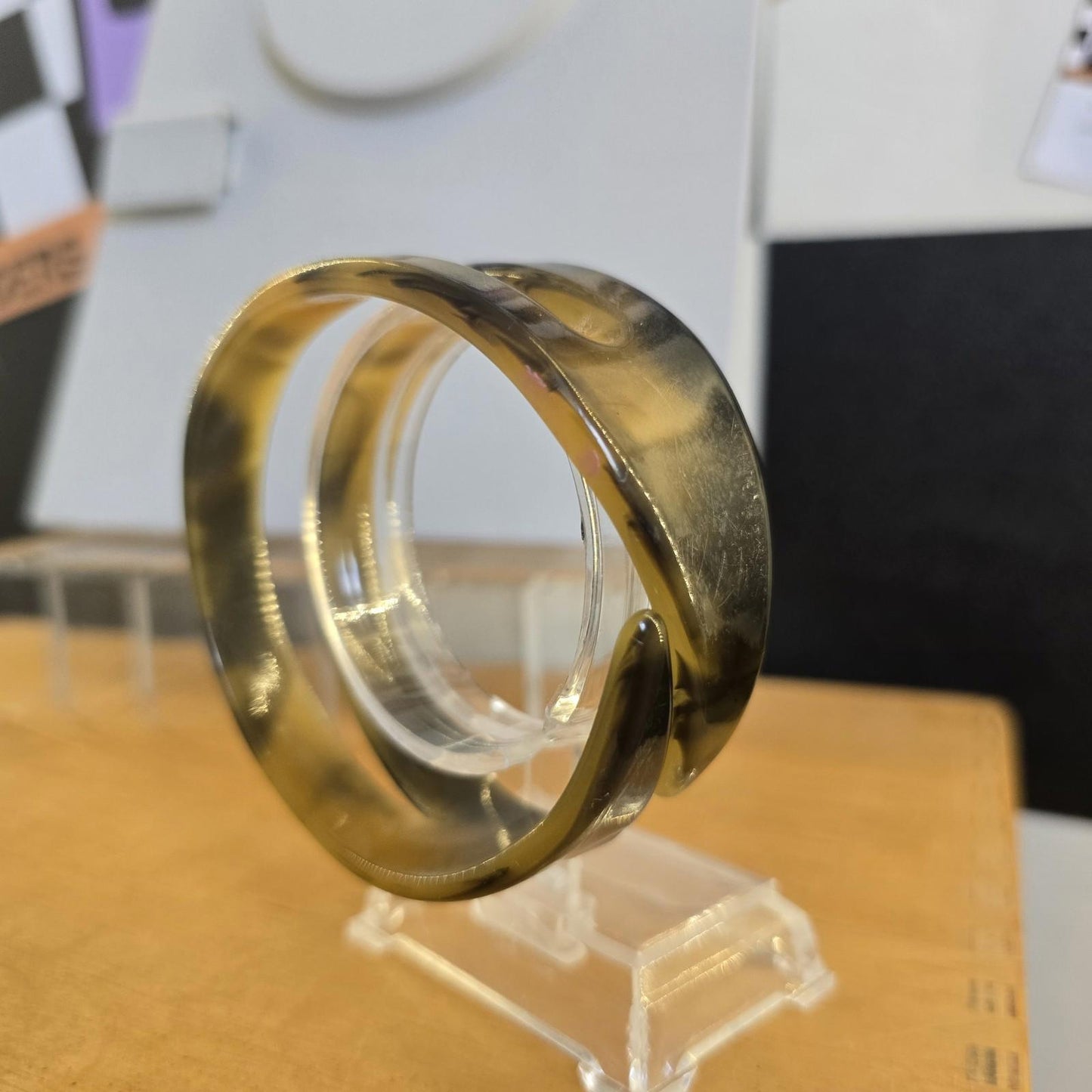 Vintage Bracelet Turtoise Shell Unique Design Bangle Women's