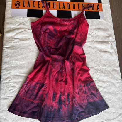 Brand New Tie Dye DEADSTOCK Cotton Vest Dress Size L Stretchy