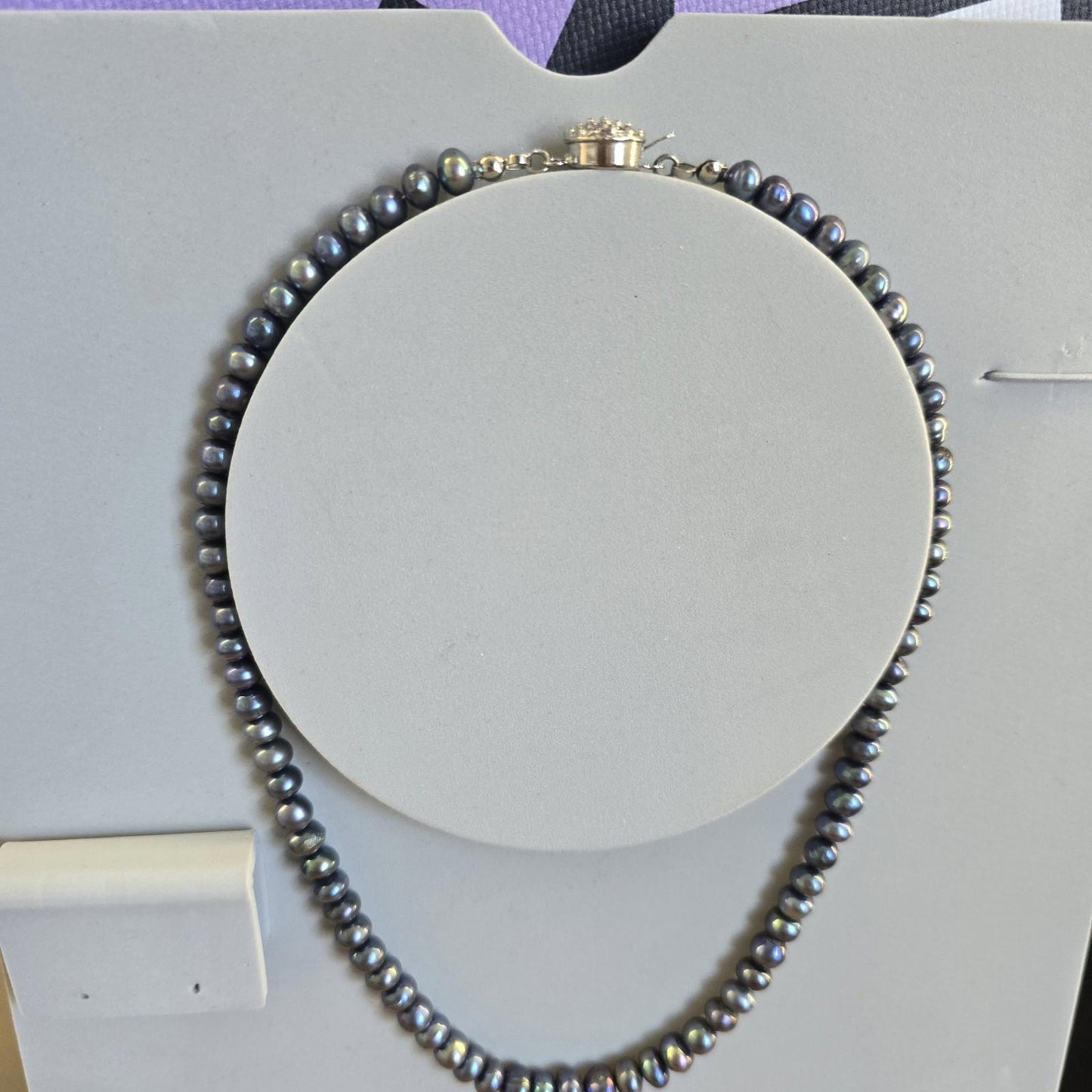 Vintage Estate Cultured Freshwater Pearl Necklace Baroque Peacock Pearls