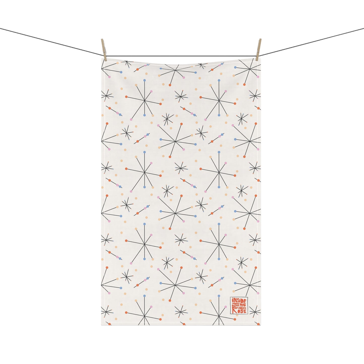 Mid-Century Inspired Cotton Tea Towel