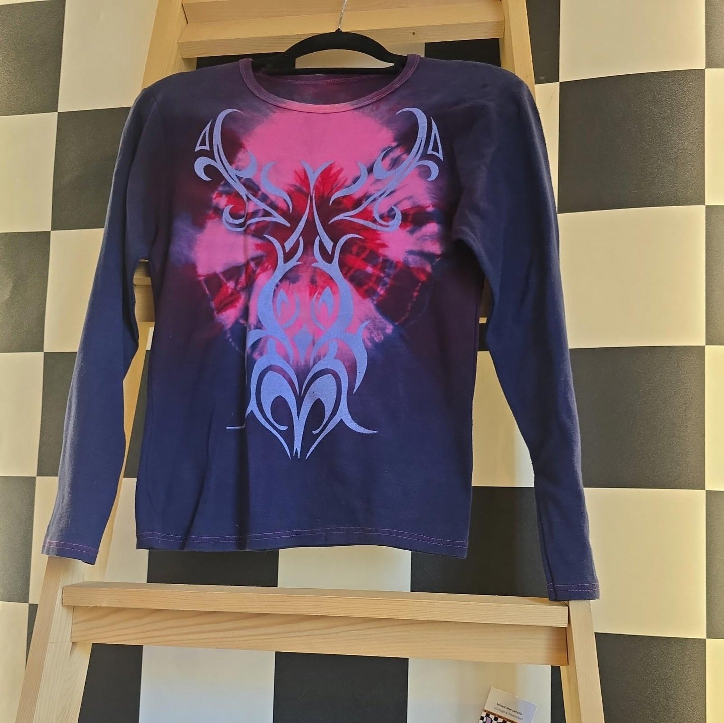 Brand New Deadstock Tie Dye T-Shirt Long Sleeve Size S/M AMERICAN 100% COTTON