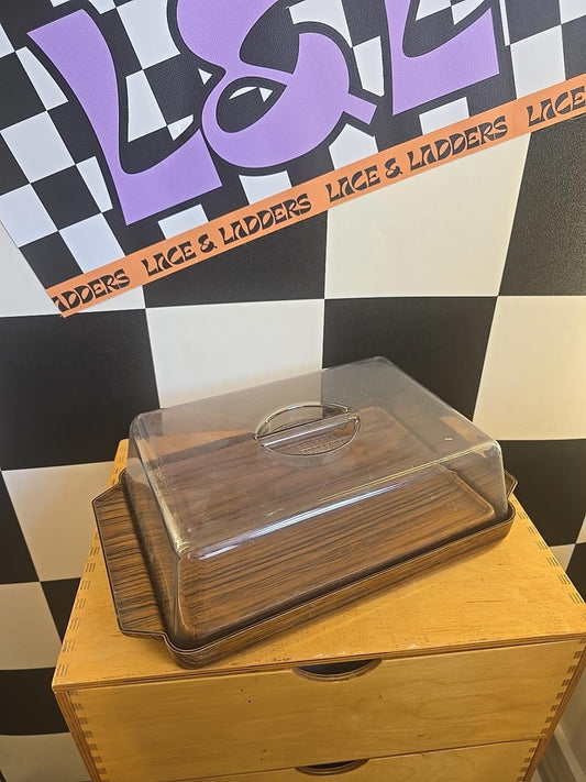 MCM Vintage Cheese Board Wood Effect Mid Century Modern Server Tray