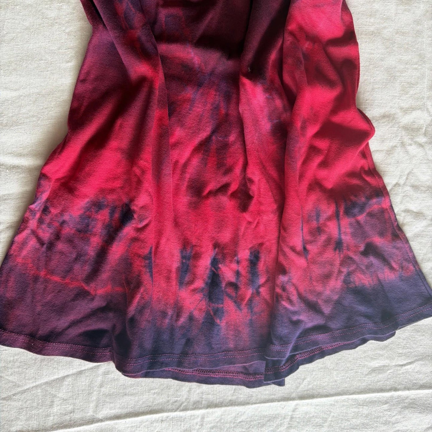 Brand New Tie Dye DEADSTOCK Cotton Vest Dress Size L Stretchy