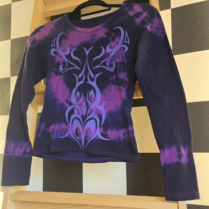 Brand New Deadstock Tie Dye T-Shirt Long Sleeve Size S AMERICAN 100% COTTON