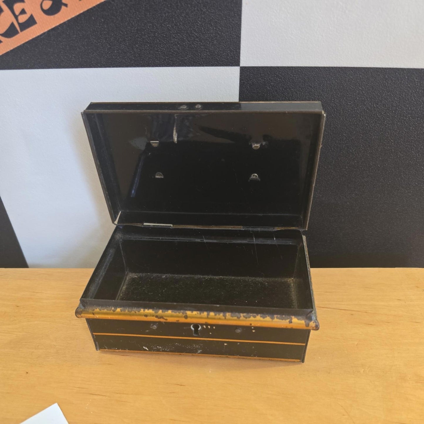 Antique Cash Box - Metal , No Key Made In England