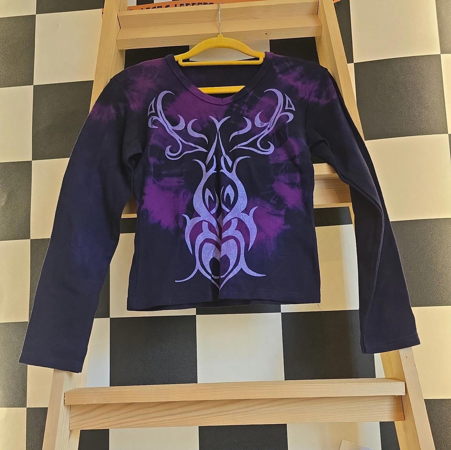 Brand New Deadstock Tie Dye T-Shirt Long Sleeve Size S AMERICAN 100% COTTON