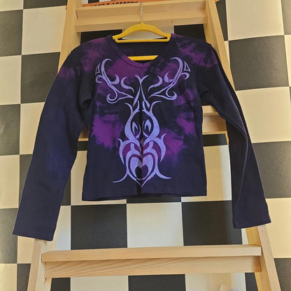 Brand New Deadstock Tie Dye T-Shirt Long Sleeve Size S AMERICAN 100% COTTON