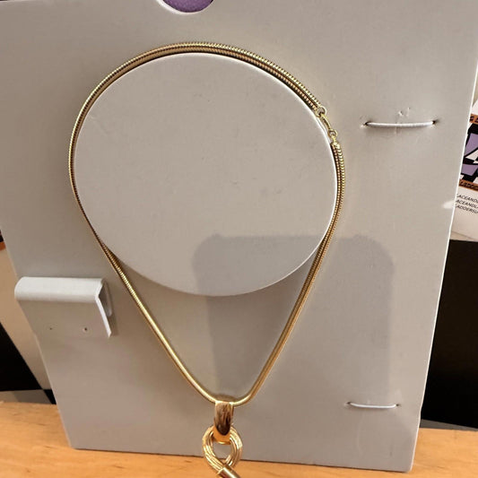 VINTAGE GROSSE GERMANY HIGH FASHION GOLD TONE WOMENS NECKLACE PENDANT RARE 1970s