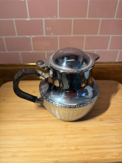 Vintage Swan Brand Wikka Ware Basket Pattern jug  11/2 Pints Made In England mcm