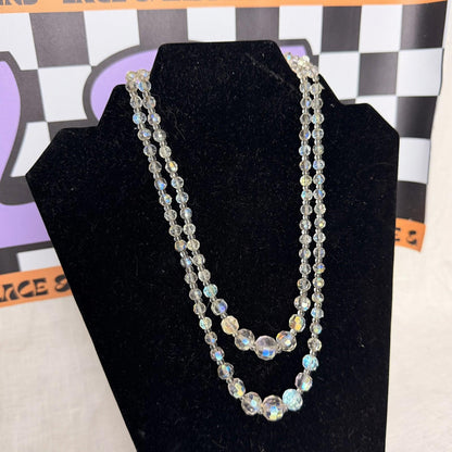Vintage Costume Jewellery Necklace Unknown Beaded Design gorgeous sparkle