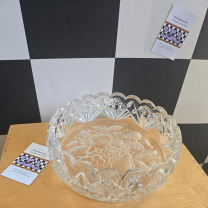 MCM Hortensja Glassworks Fruit Bowl 1960s vintage 22inches