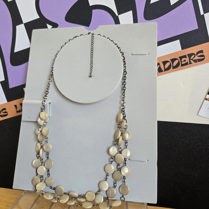 Vintage Costume Elegant Multi Chain Necklace Shimmer Statement Jewellery