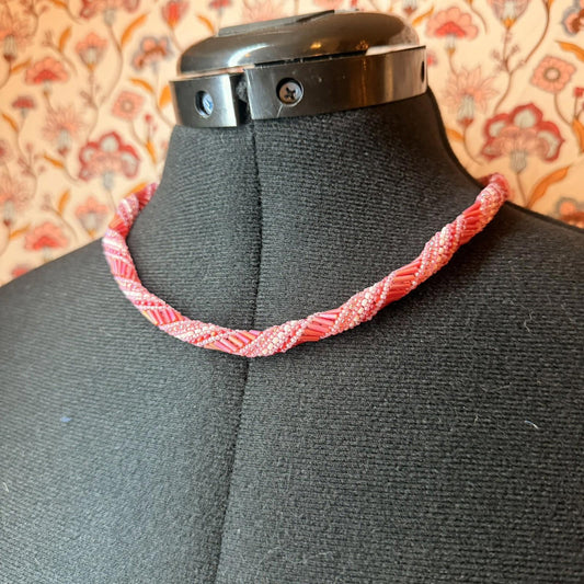 Vintage Costume Jewellery Necklace Unknown Beaded Design