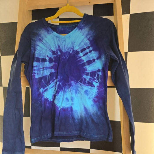 imperfect Brand New Deadstock  STRETCHY Longsleeve Tshirt Tie Dye COTTON SIZE M