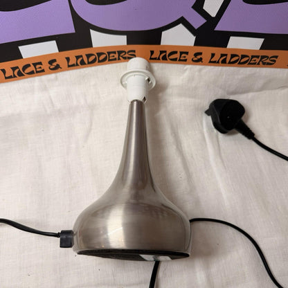 Vintage Y2k Silver Chrome Touch Lamp Space Age MCM Style Retro Table Lamp