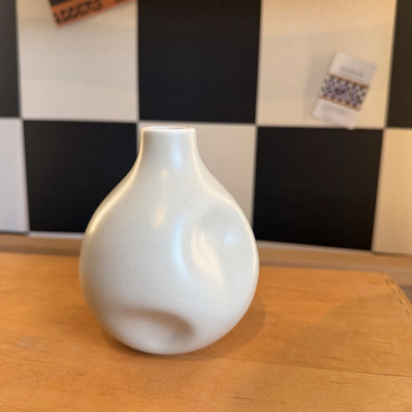 Parlane Pottery Stone Colour Vase Unusual Unique Design