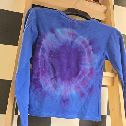 Brand New Deadstock Tie Dye T-Shirt Long Sleeve Size S crop AMERICAN 100% COTTON