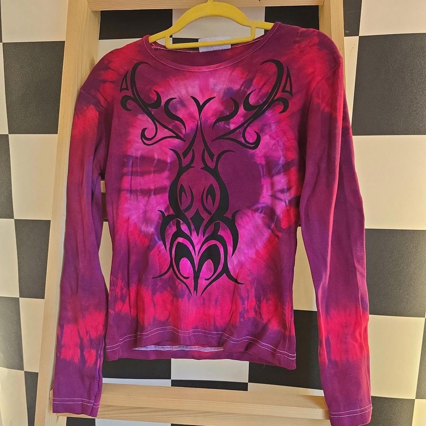 Brand New Deadstock Tie Dye T-Shirt Long Sleeve Size S/M AMERICAN 100% COTTON