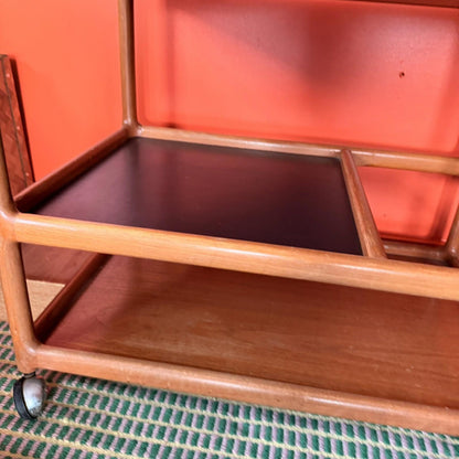 Vintage Danish trolley/ bar cart, mid century Johannes Andersen mcm unique piece