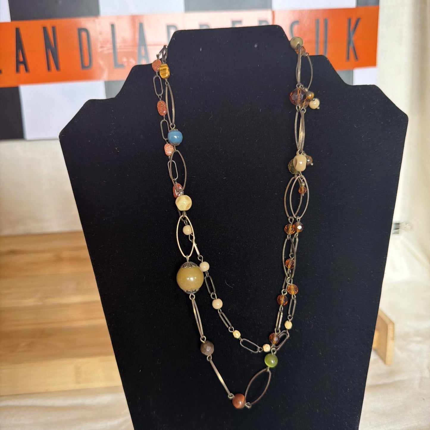Vintage Costume Jewellery Necklace Unknown Beaded Design