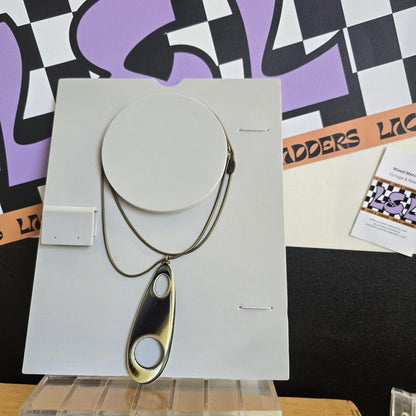 Vintage Statement Necklace With Chain Lightweight Large Pendant