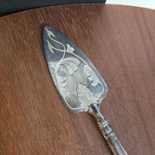 Vintage MAYELL Kings Pattern EP Silver Plated Cake Slice/Pie Server Needs Polish