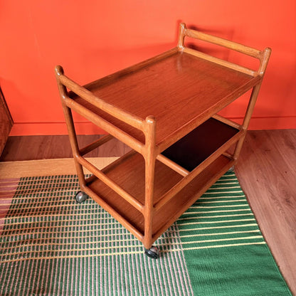 Vintage Danish trolley/ bar cart, mid century Johannes Andersen mcm unique piece
