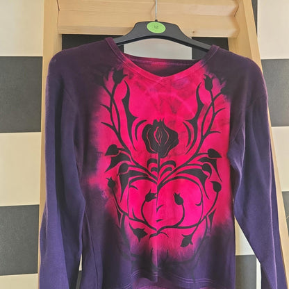 imperfect Brand New Deadstock  Longsleeve Tshirt Tie Dye COTTON AMERICAN SIZE M