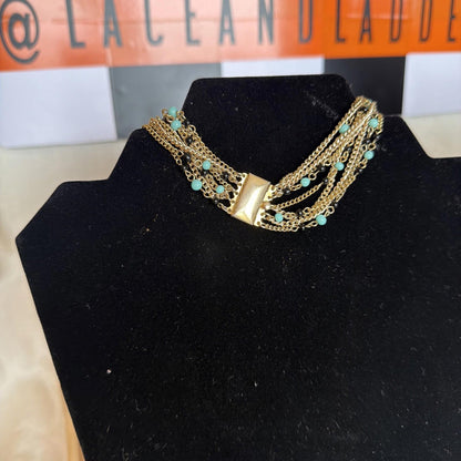 Vintage Costume Jewellery Necklace Metal Chain Design