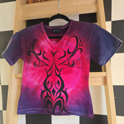 Brand New Deadstock Tie Dye T-Shirt short Sleeve Size XS AMERICAN 100% COTTON