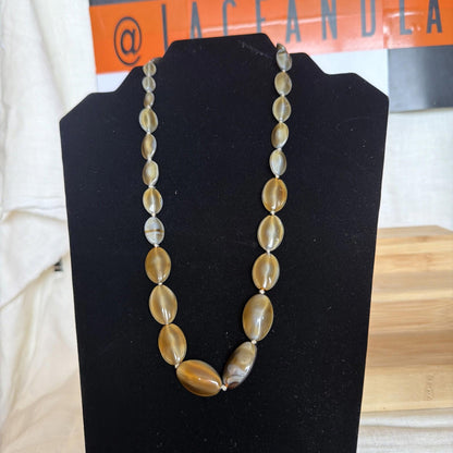 Vintage Costume Jewellery Necklace Unknown Beaded Design