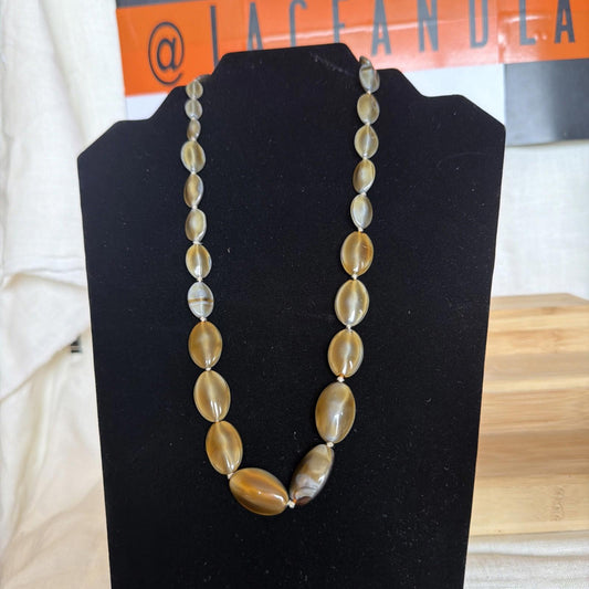 Vintage Costume Jewellery Necklace Unknown Beaded Design