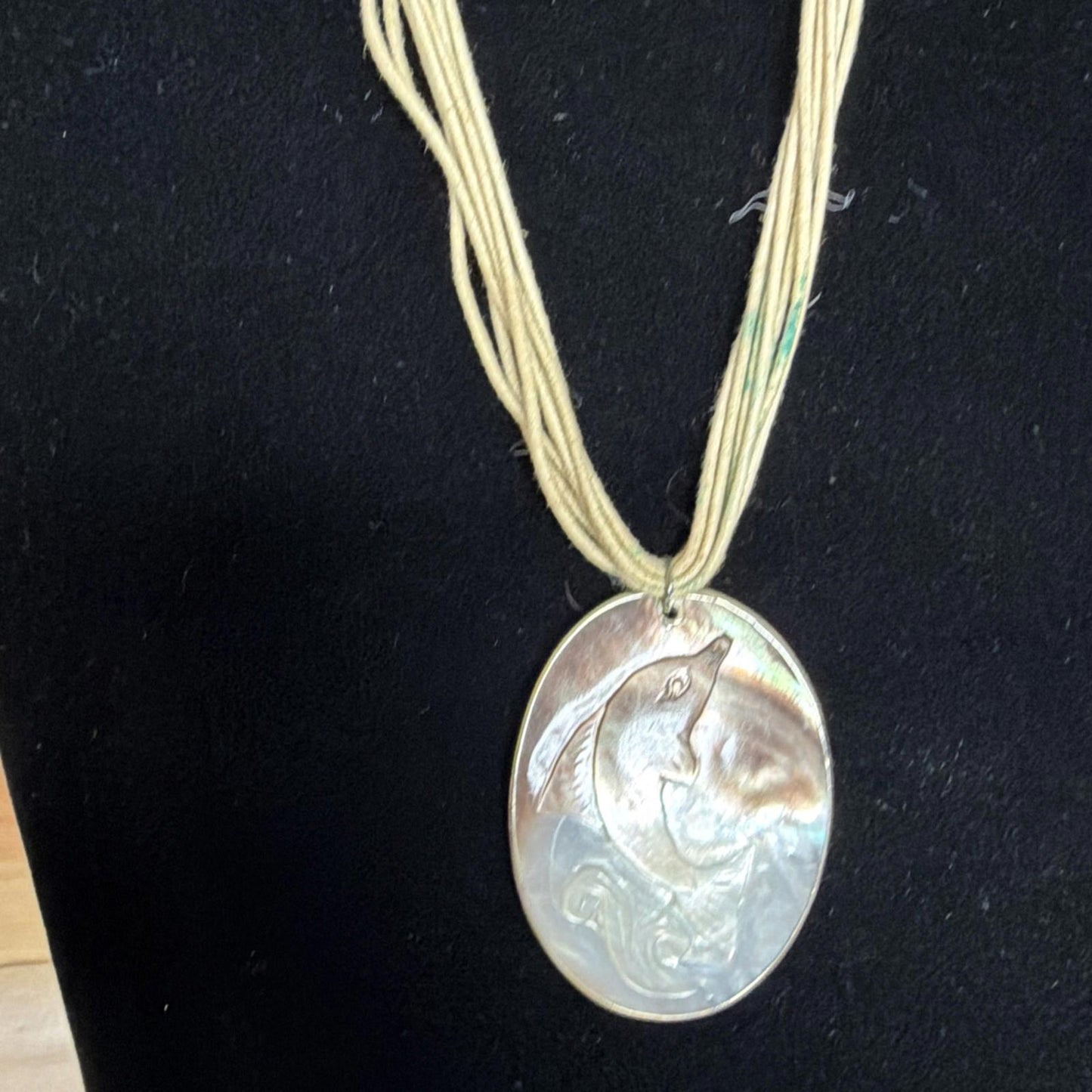 Vintage Pendant Costume Jewellery Necklace Unknown Design