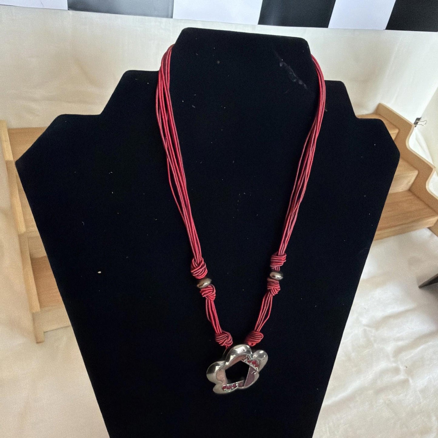 Vintage Pendant Costume Jewellery Necklace Unknown Design