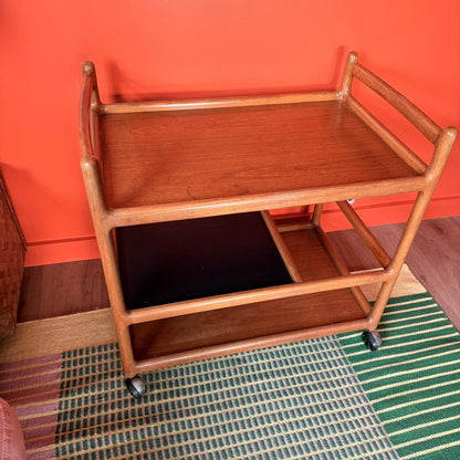 Vintage Danish trolley/ bar cart, mid century Johannes Andersen mcm unique piece