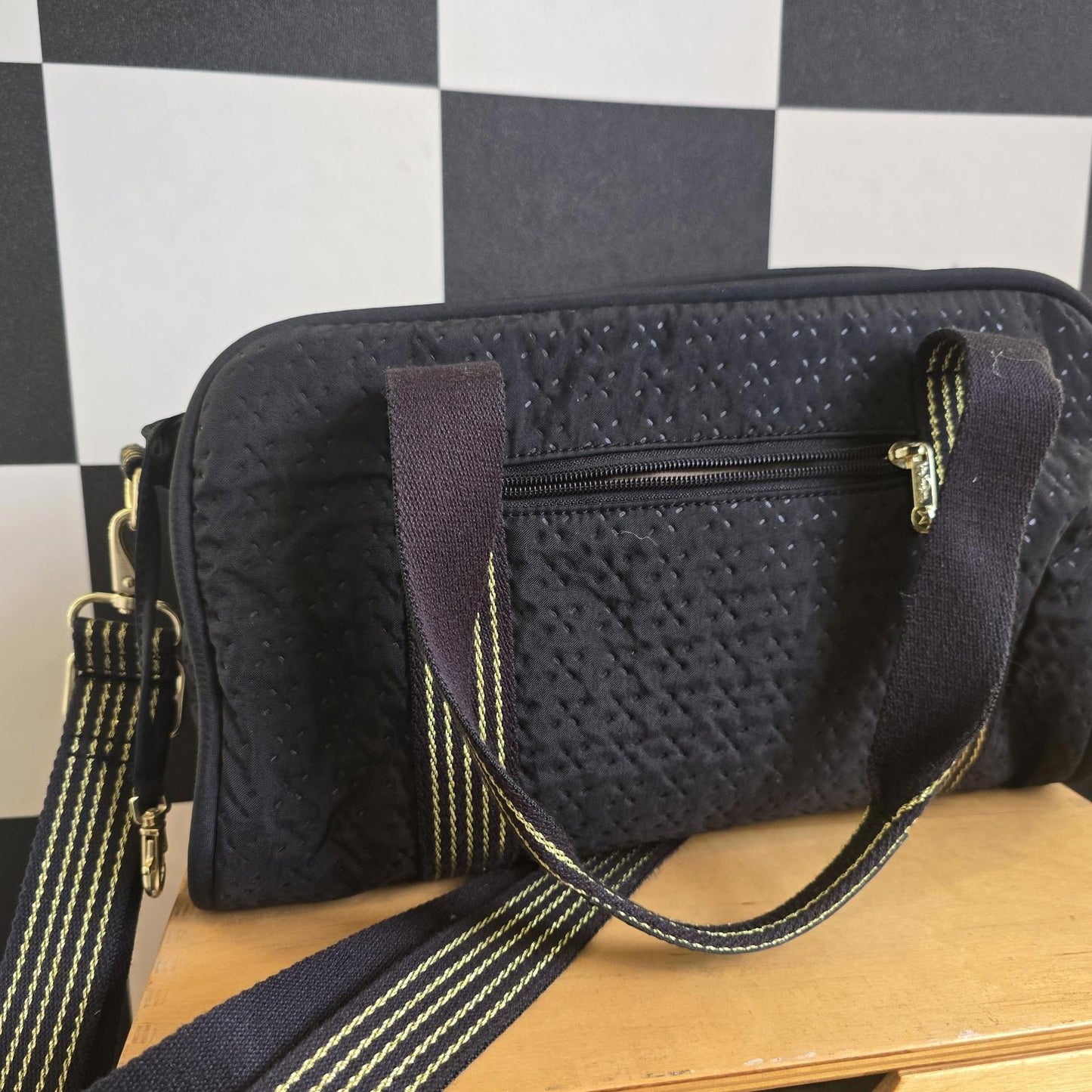 Kipling "Sinala" Premium Shoulder Bag with Detachable Strap & purse black & gold