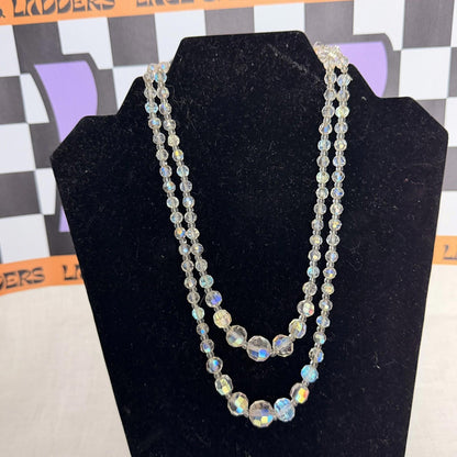 Vintage Costume Jewellery Necklace Unknown Beaded Design gorgeous sparkle