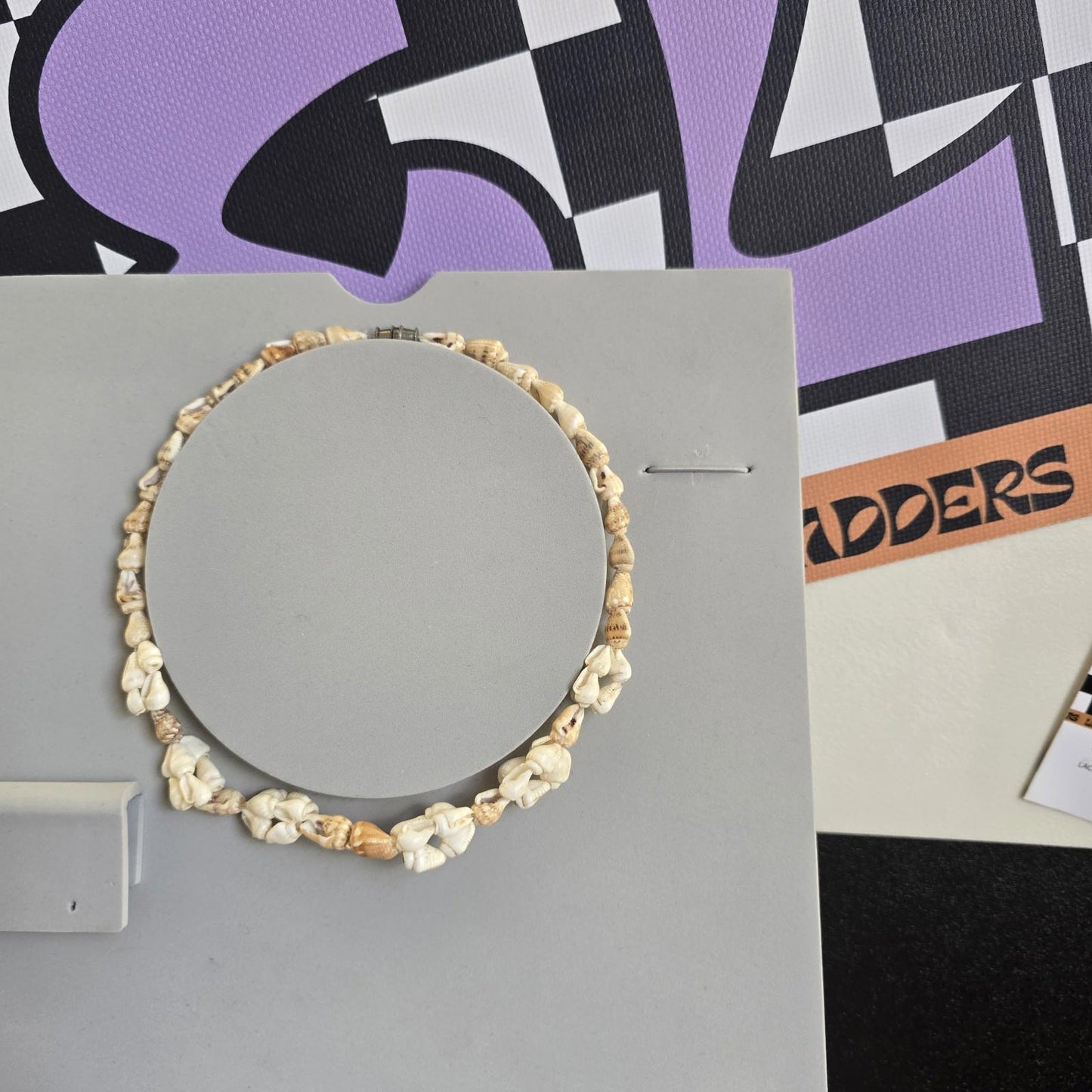 Vintage Mini Sea Shell Choker Necklace Screw Fastning Jewellery Boho Beach Hippy