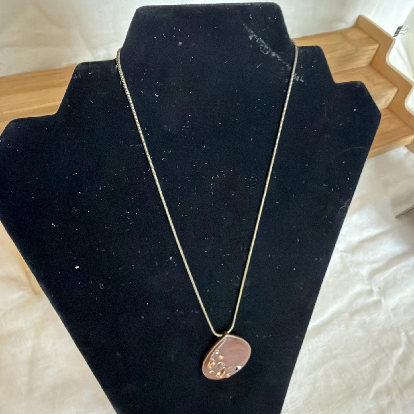 Vintage Pendant Costume Jewellery Necklace Unknown Design