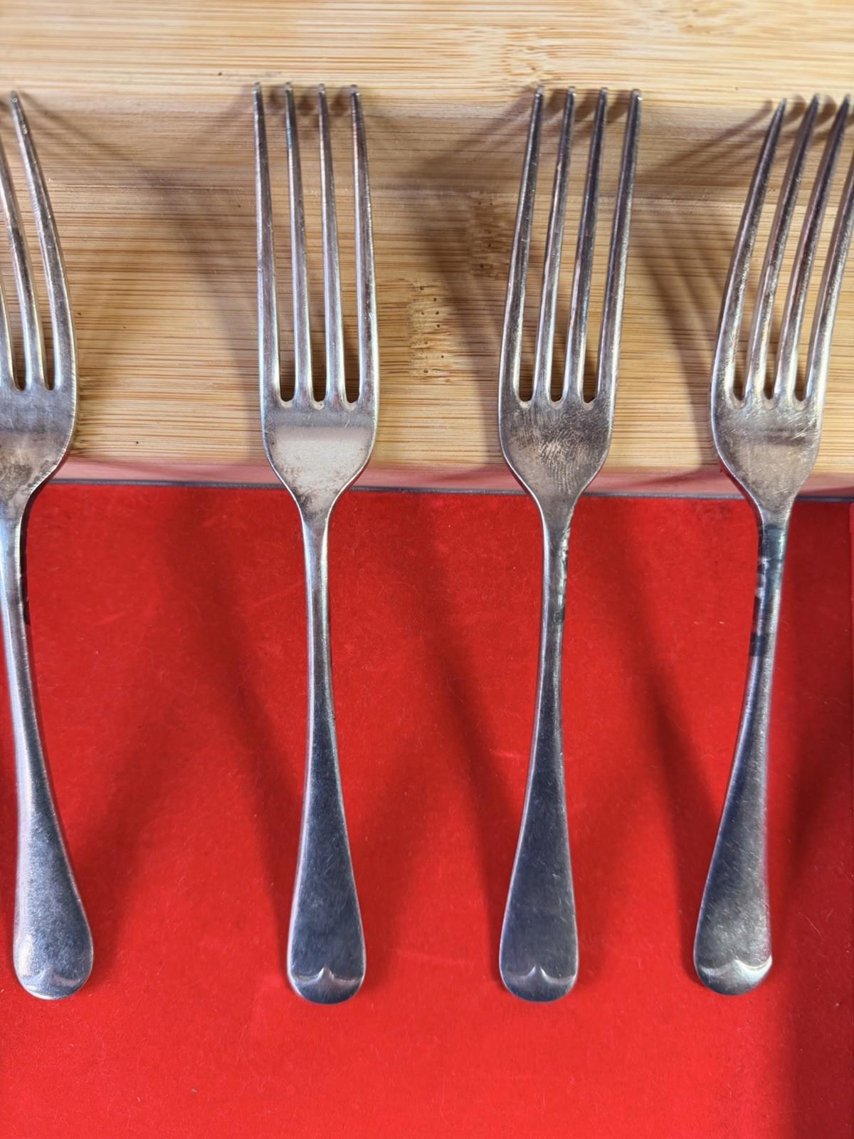 XL EPNS Silver Plated Forks X4 Vintage Cutlery Antique Cutlery