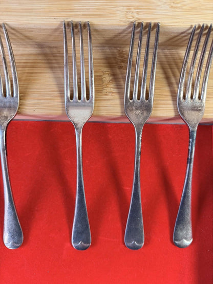 XL EPNS Silver Plated Forks X4 Vintage Cutlery Antique Cutlery
