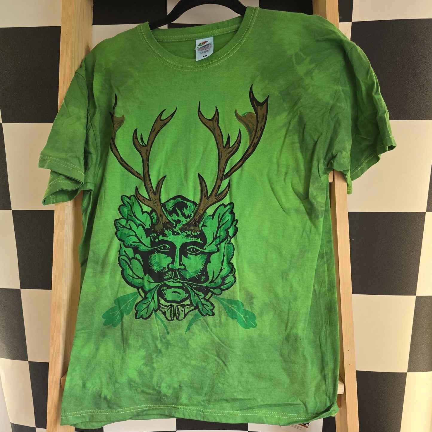 Brand New Deadstock Tie Dye size M FRUIT OF THE LOOM T-Shirt Greenman