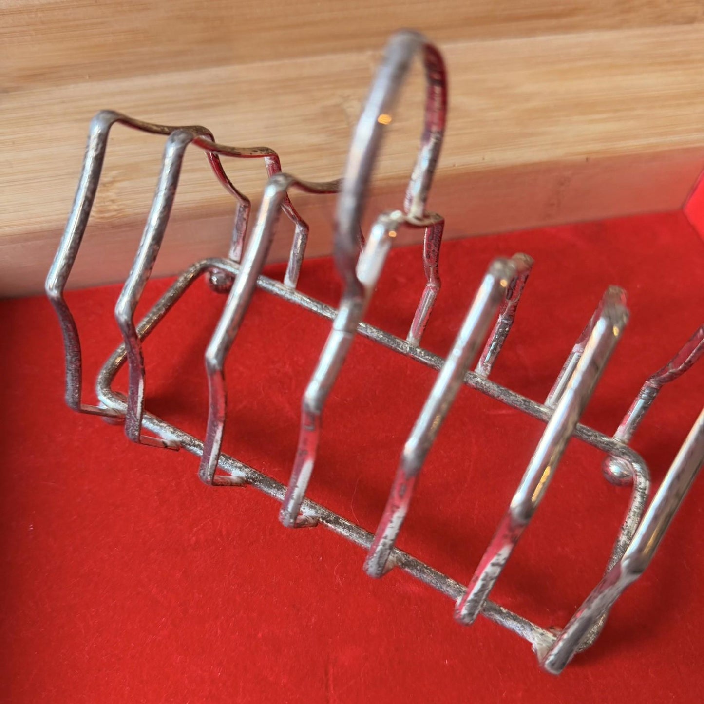 Silver plate electroplate vintage Victorian antique toastrack toast rack 6 slice