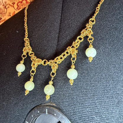 Vintage Costume Jewellery Necklace Metal Chain Design