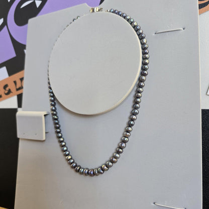 Vintage Estate Cultured Freshwater Pearl Necklace Baroque Peacock Pearls