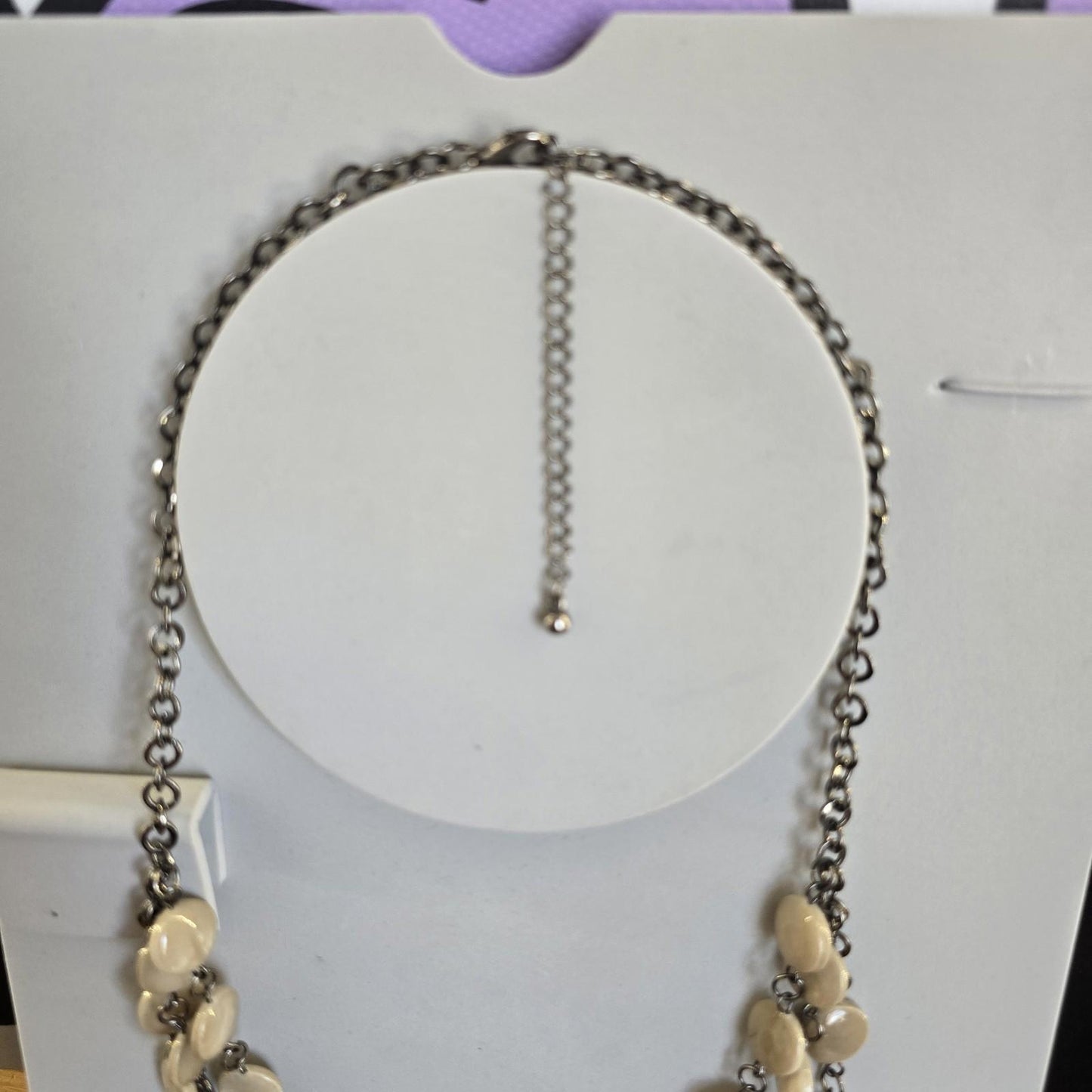 Vintage Costume Elegant Multi Chain Necklace Shimmer Statement Jewellery