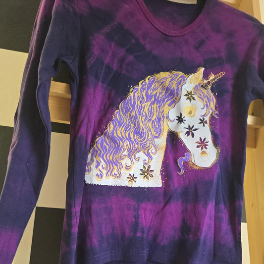 imperfect Brand New Deadstock unicorn Longsleeve Tshirt Tie Dye COTTON SIZE M