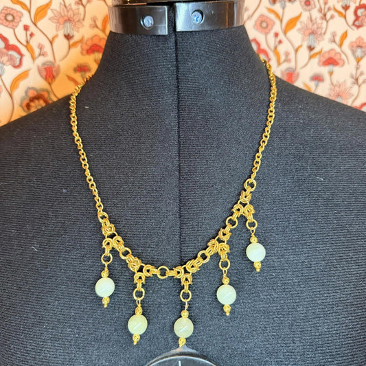 Vintage Costume Jewellery Necklace Metal Chain Design