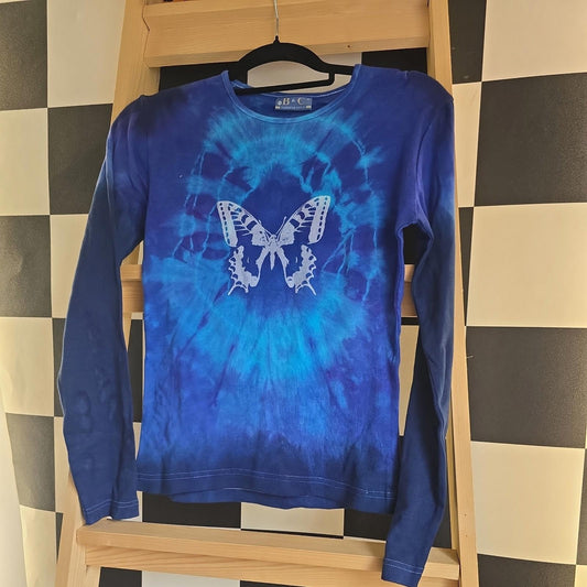 Brand New Deadstock stretch Longsleeve Tshirt Tie Dye COTTON SIZE S/M