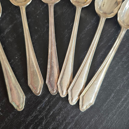 Set of 6 Vintage Silver plates epns Shaped fruit Spoons